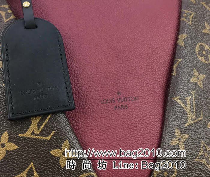 路易威登LV頂級原單 M43951牛皮V形V Tote MM手提肩背包 YDH2166